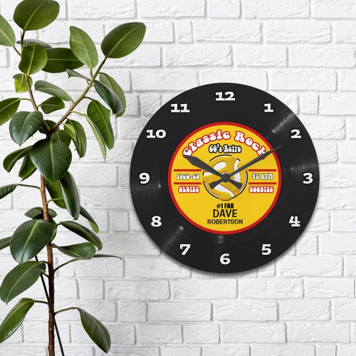 Personalized Vinyl 45 Record Wall Clock