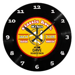 Personalized Vinyl 45 Record Wall Clock