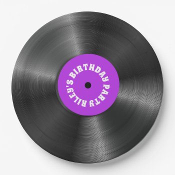 Personalized Vinyl Album Record Birthday Party   P Paper Plates by Everything_Grandma at Zazzle