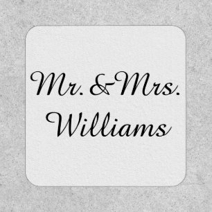 Personalized Vinyl Custom Wedding Sign Iron On Patch