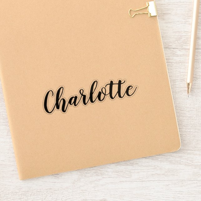 Personalized Vinyl Decal Custom Name Sticker (Notebook)
