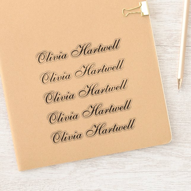 Personalized Vinyl Decal Custom Name Sticker (Notebook)