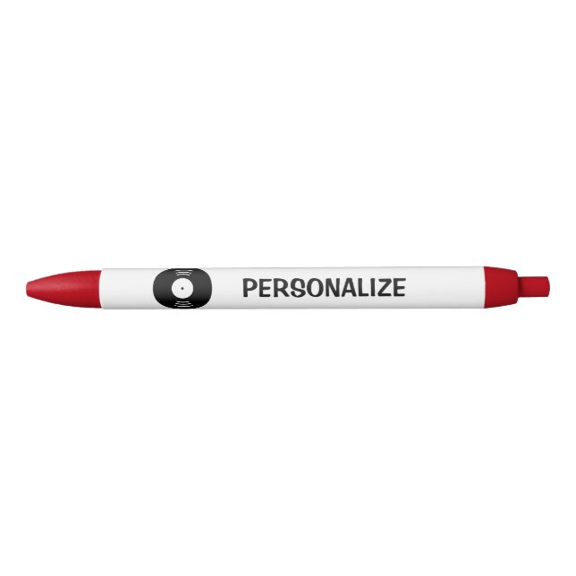 Personalized vinyl music record logo writing pens (Front)
