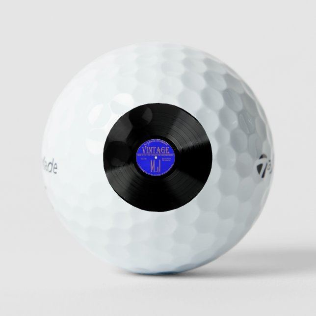 Personalized Vinyl Record Golf Balls (Front)