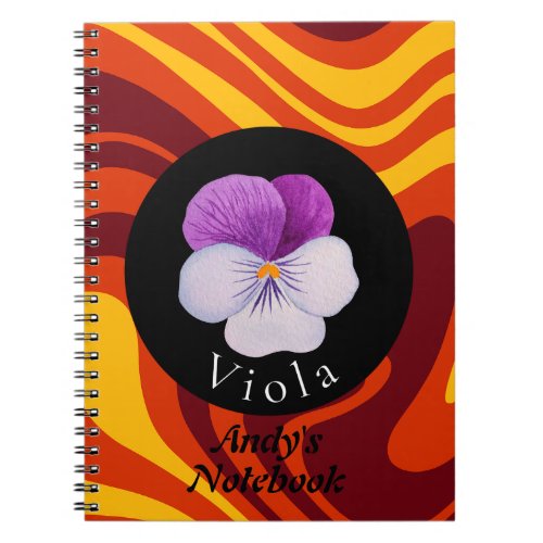 Personalized Viola flower natures collection Notebook