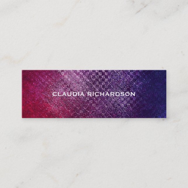 Personalized Viola Peach Skinny Business Card (Front)