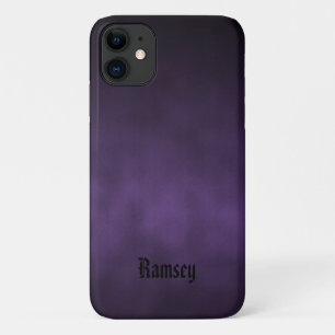 Personalized Violet and Black Goth Art iPhone 11 Case