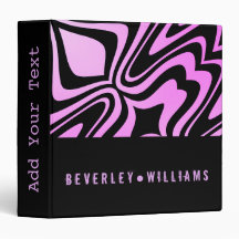 Personalized Violet & Black Binder