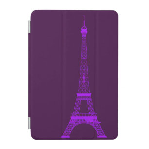 Personalized Violet Eiffel Tower iPad Mini Cover