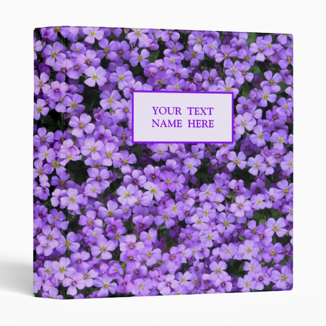 Personalized Violets Binder with Custom Text (Front/Spine)