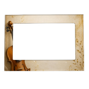 Personalized Violin & Music Notes Magnetic Photo F Frame