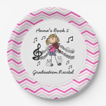 Personalized Violin Player Paper Plates by stick_figures at Zazzle
