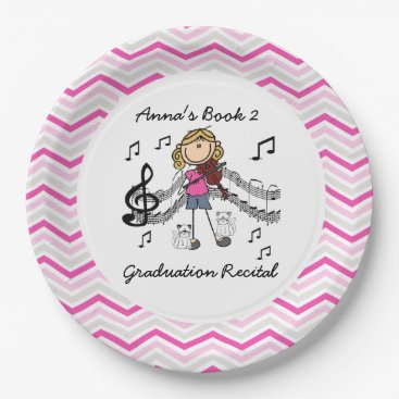 Personalized Violin Player Paper Plates