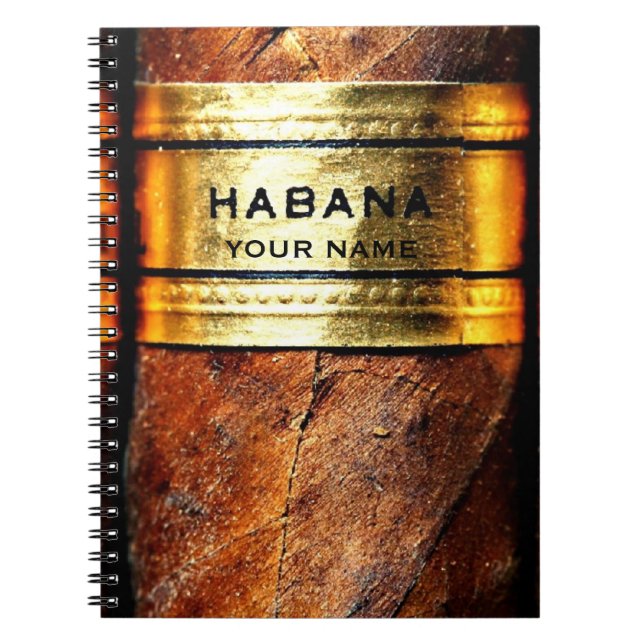 Personalized Vip Cuban Cigars Habana Notebook (Front)