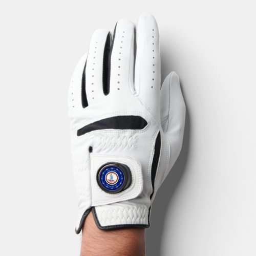 Personalized Virginia State Flag on a Golf Glove