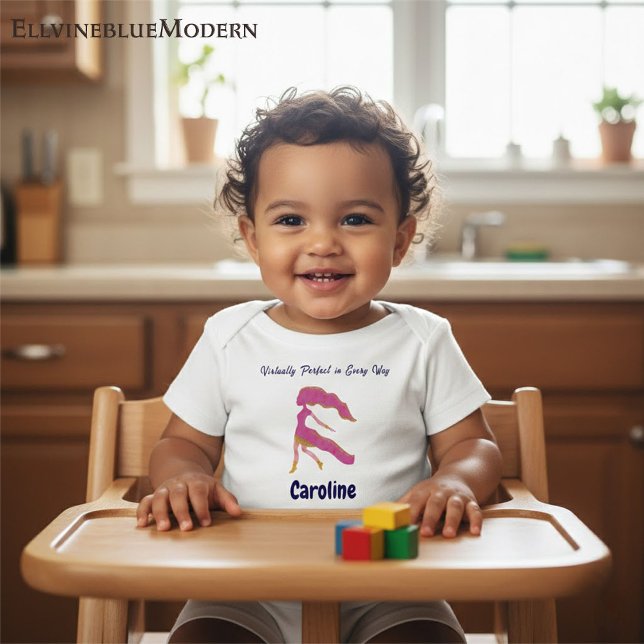 Personalized Virgo “Virtually Perfect” Toddler Art Baby T-Shirt (Creator Uploaded)