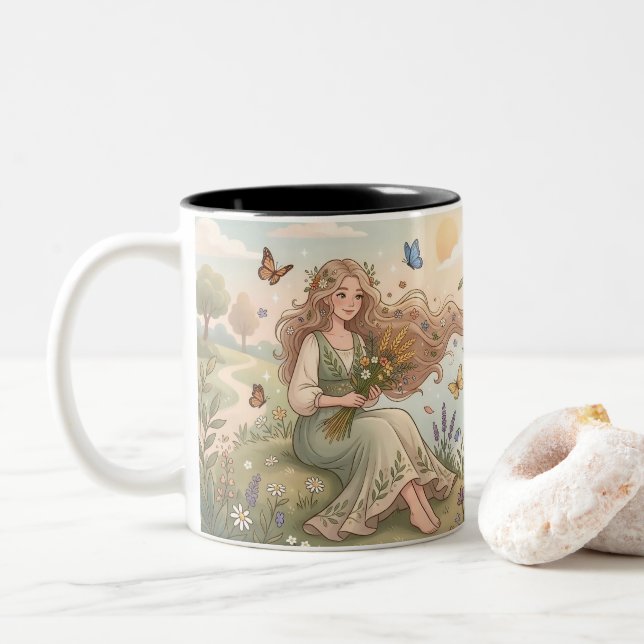 Personalized Virgo Zodiac Mug (With Donut)