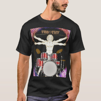 Personalized Vitruvian Drummer T-Shirt