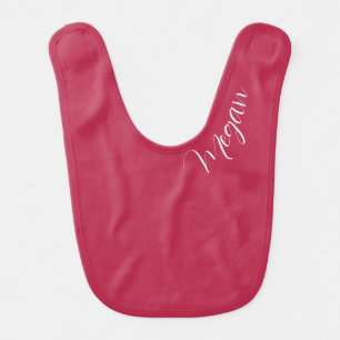 Personalized Viva Magenta  Baby Bib