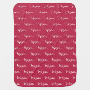 Personalized Viva Magenta  Baby Blanket