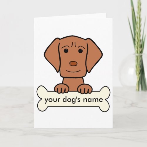 Personalized Vizsla Card