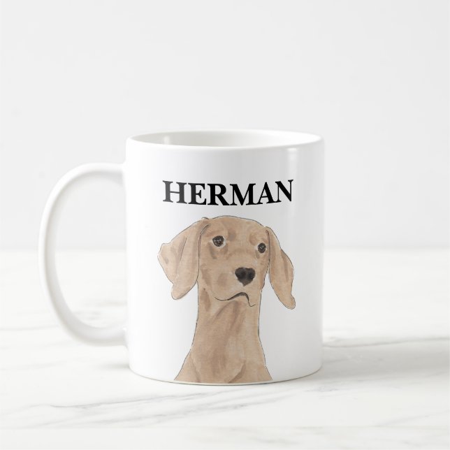 Personalized Vizsla Coffee Mug (Left)