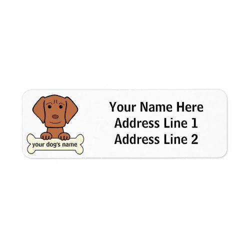 Personalized Vizsla Label