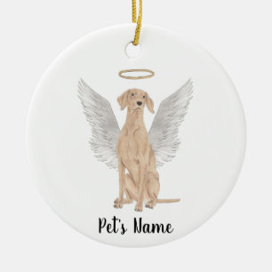 Personalized Vizsla Sympathy Memorial Ceramic Ornament