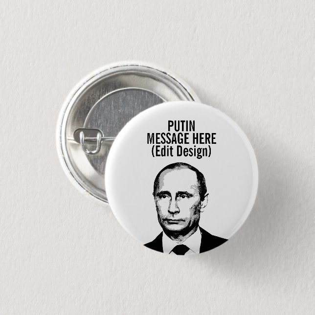 PERSONALIZED VLADIMIR PUTIN BUTTON (Front & Back)
