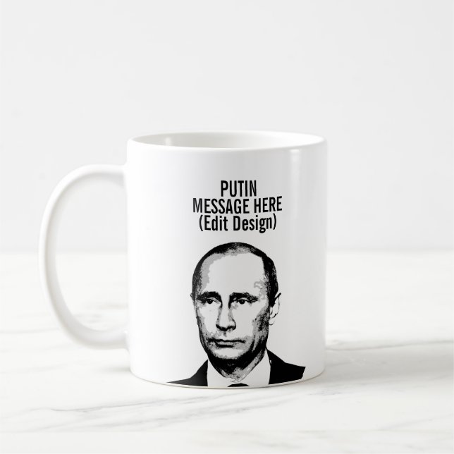 PERSONALIZED VLADIMIR PUTIN COFFEE MUG (Left)
