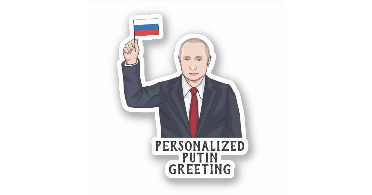 Putin Monogram PERSONALIZED VLADIMIR PUTIN STICKER | Zazzle