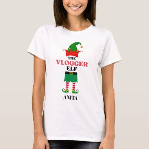 Personalized Vlogger Elf T-Shirt