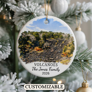 Personalized Volcanoes National Park Custom Hawaii Ceramic Ornament