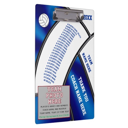 Personalized Volleyball Clipboards for Coaches Zazzle