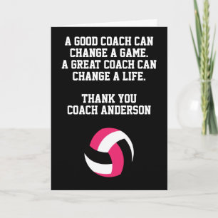Personalized Volleyball Coach From Team Players Card