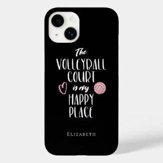 personalized volleyball court is my happy place Case-Mate iPhone 14 case