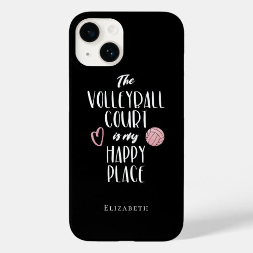 personalized volleyball court is my happy place Case_Mate iPhone 14 case