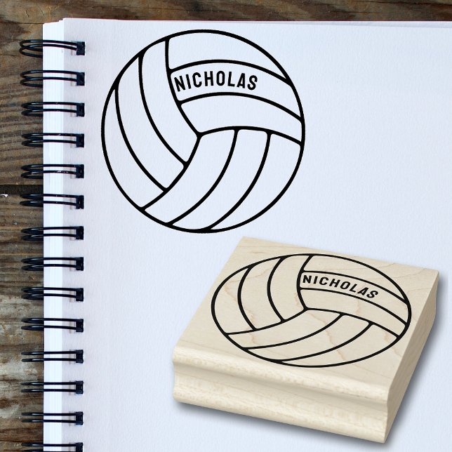 Personalized Volleyball Custom Name Wood Art Stamp (🏐 Personalize your volleyball gear with style! ✒️)
