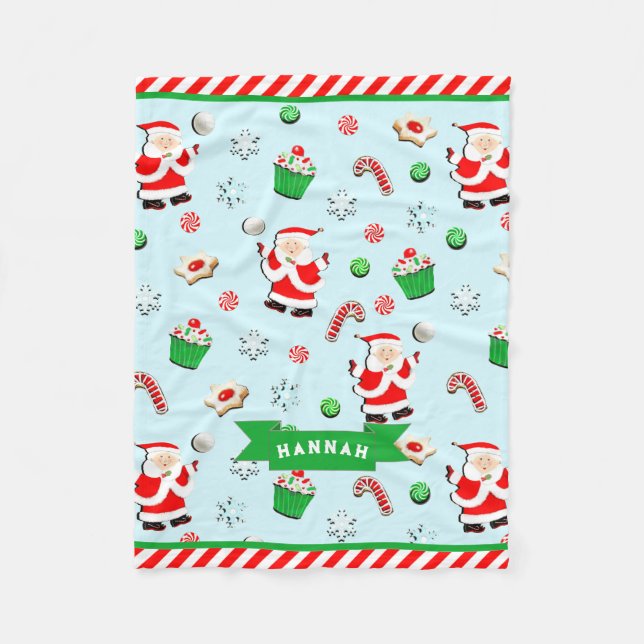 Personalized Volleyball Gift Fleece Blanket (Front)