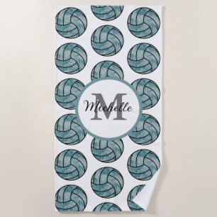 Personalized Volleyball,Gift For Volleyball Player Beach Towel
