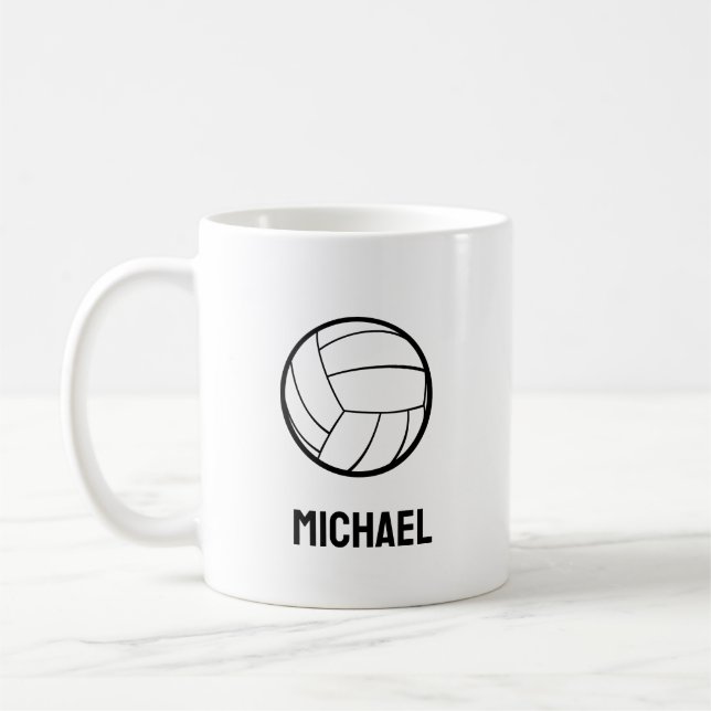 Personalized Volleyball,Gift For Volleyball Player Coffee Mug (Left)
