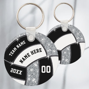 Personalized VOLLEYBALL Keychains, Bulk Options, Senior Gifts