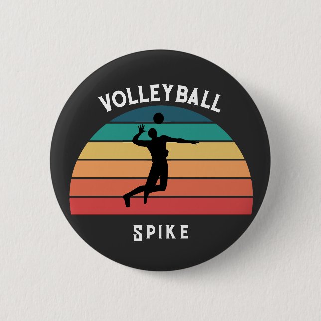 Personalized Volleyball Giveaway For Boys & Girls Button (Front)