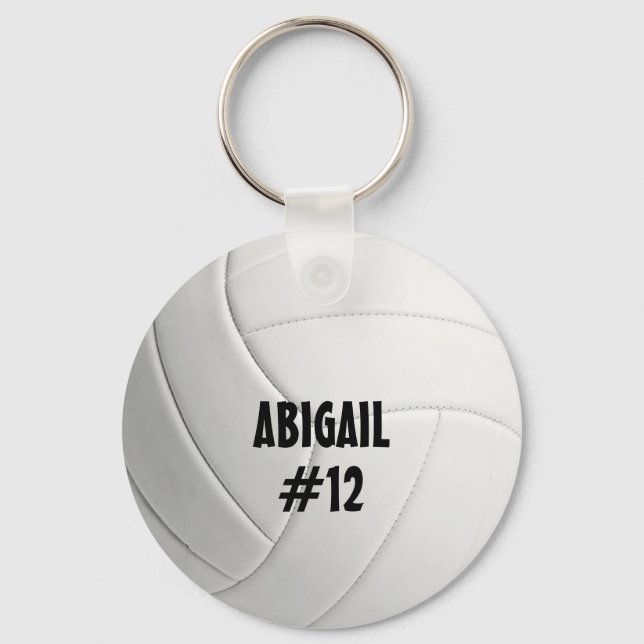 Personalized Volleyball Keychain (Front)