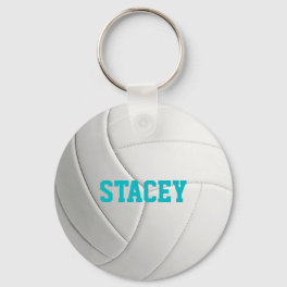 Personalized Volleyball Keychain
