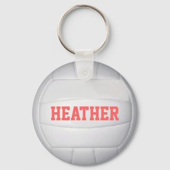 Personalized Volleyball Keychain by Baysideimages at Zazzle