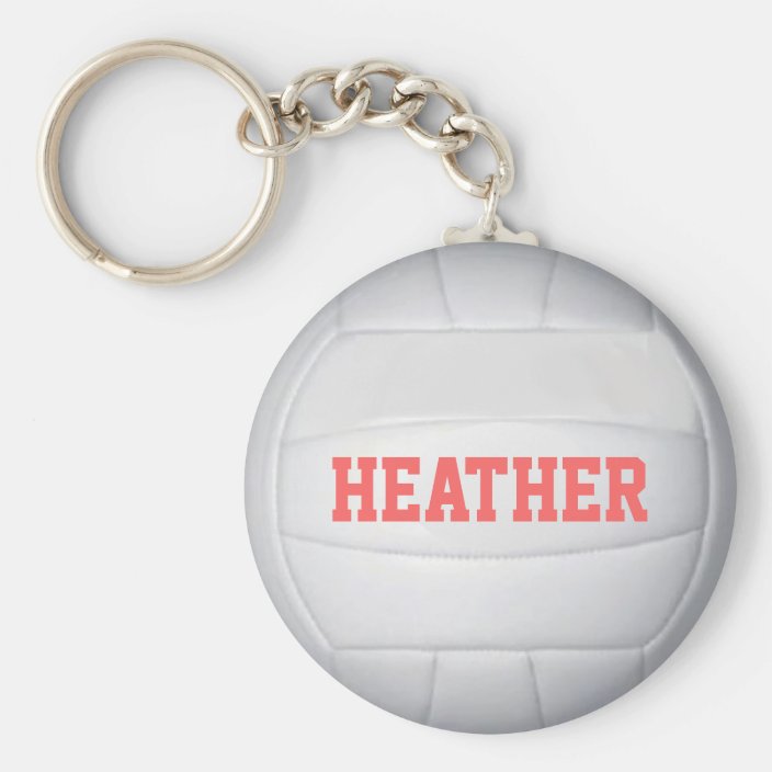 Personalized Volleyball Keychain