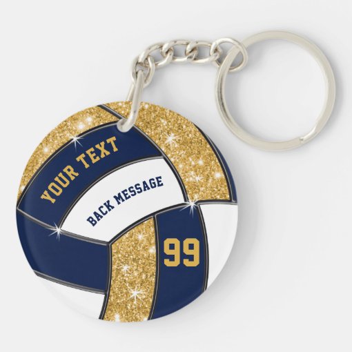 Personalized Volleyball Keychains, 6 Text Boxes Keychain Zazzle