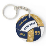 Personalized Volleyball Keychains, 6 Text Boxes Keychain