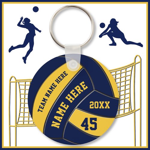 Personalized Volleyball Keychains BULk or One